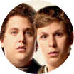 Headshot of two main actor Jonah Hill and Michael Cera